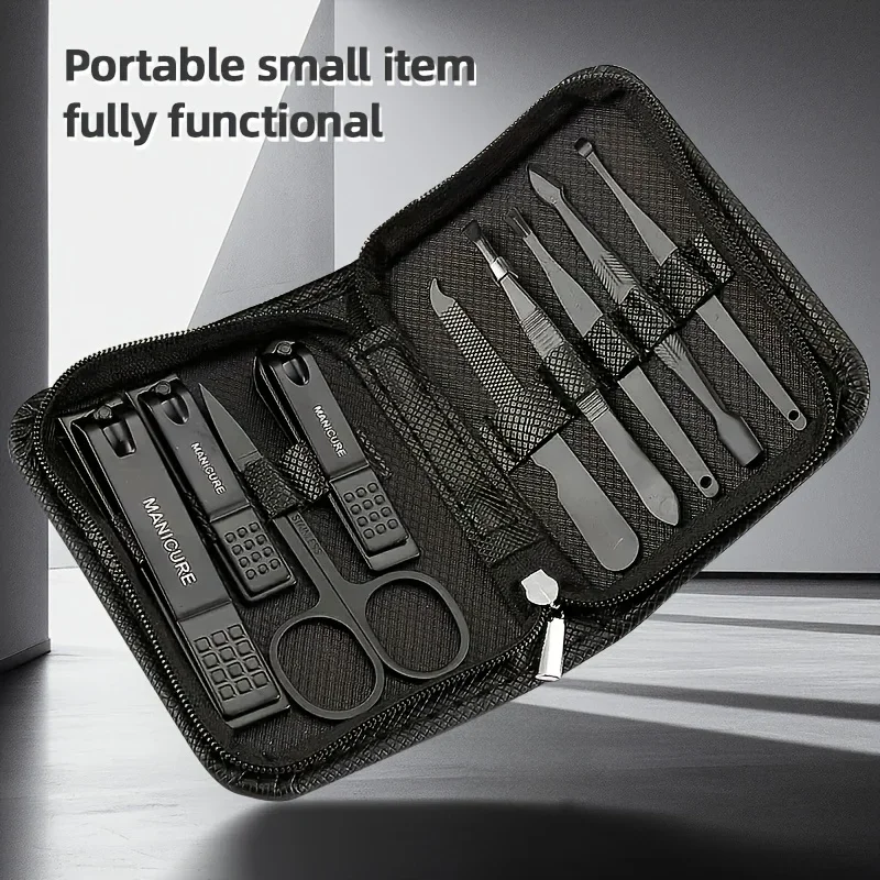 9 Piece in 1 Manicure Set Pedi - Men'S Grooming Essentials 评论和价格