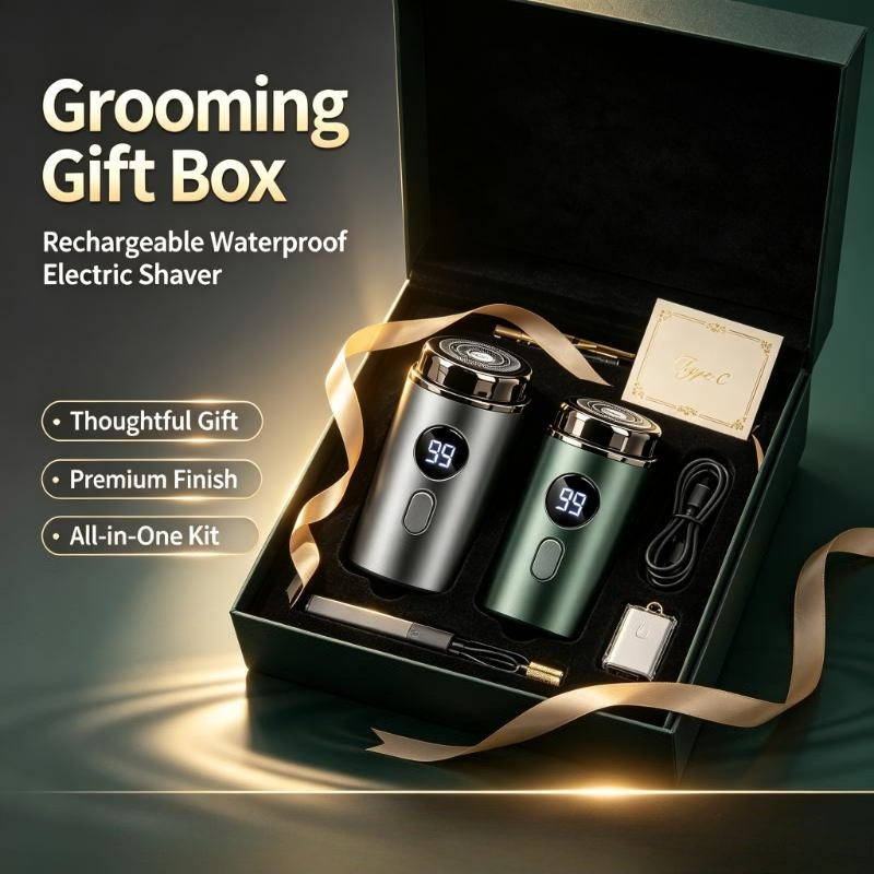 USB Rechargeable Waterproof El - Men'S Grooming Gift Box 评论和价格