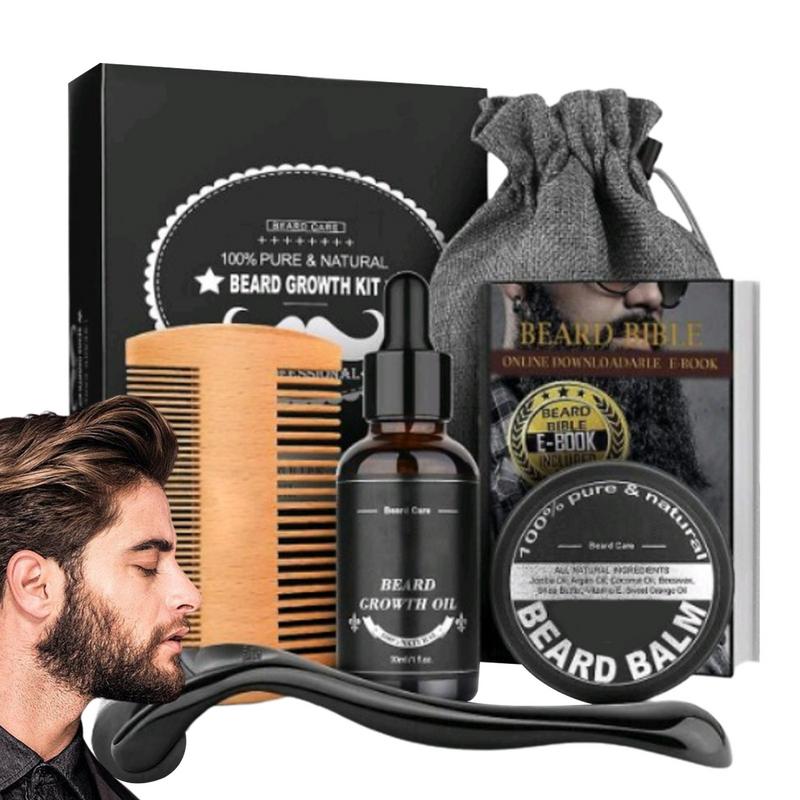 5pcs Men Beard Barba Grooming  - Men'S Grooming Tonic 评论和价格